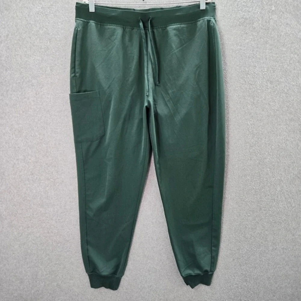 Mandala Men Scrub Bottom‎ XL Green Jogger High Rise Pockets Drawstring